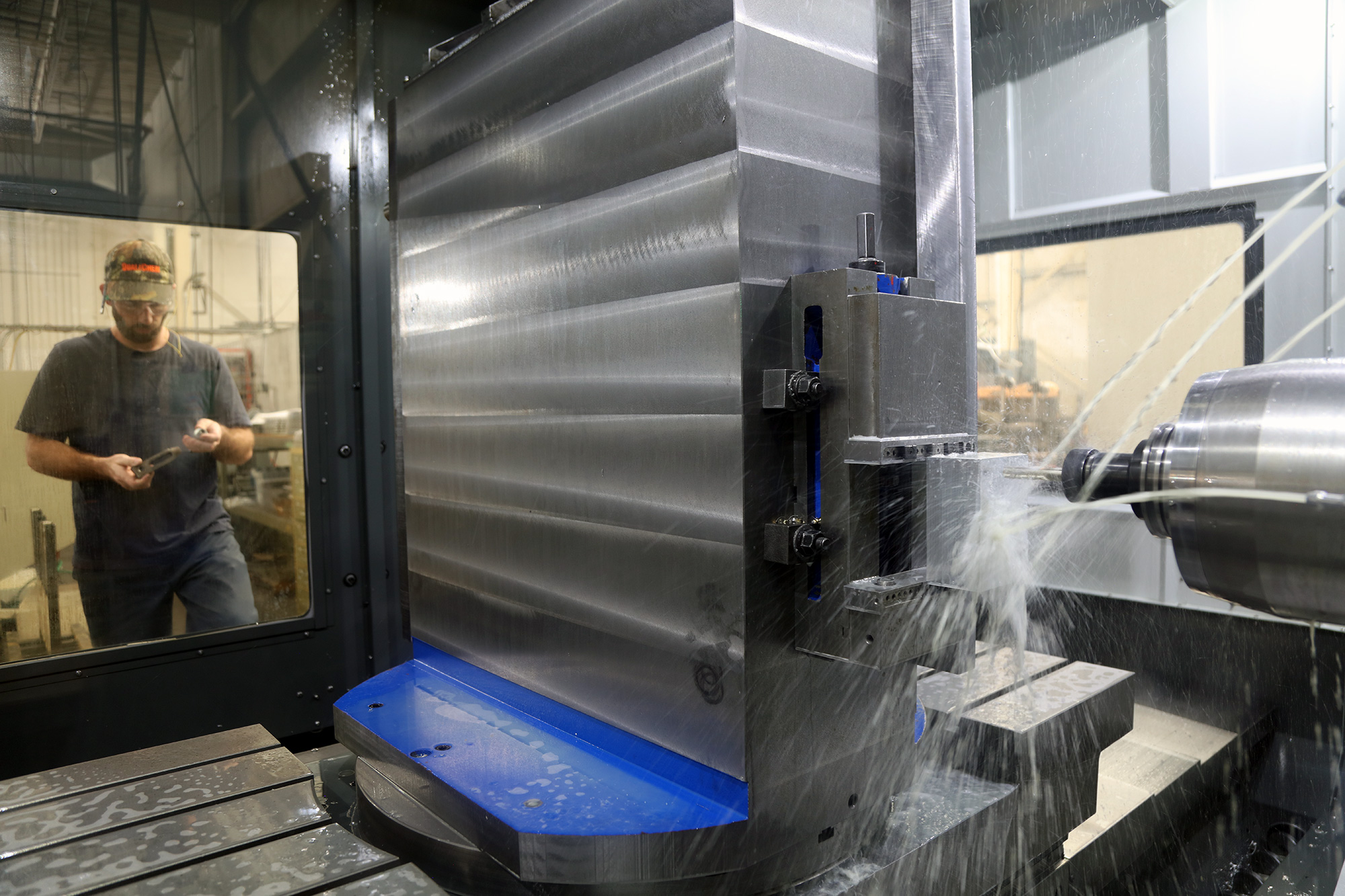 inside view of a horizontal machining centre